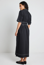 Load image into Gallery viewer, Service Midi Shirt Dress - Black