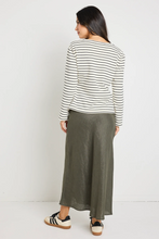 Load image into Gallery viewer, Bliss Linen Bias Midi Dress - Khaki