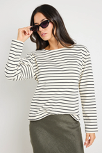 Load image into Gallery viewer, Maple Boatneck Top - Black Stripe