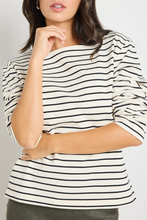 Load image into Gallery viewer, Maple Boatneck Top - Black Stripe