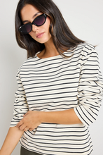 Load image into Gallery viewer, Maple Boatneck Top - Black Stripe