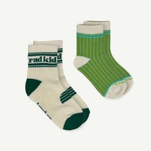 Load image into Gallery viewer, Rad Kid Pine Crew & Stripe Sock Pack