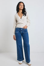 Load image into Gallery viewer, Charm Oat Marle Wrap Knit Jumper