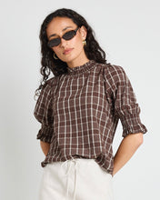 Load image into Gallery viewer, Influential Chocolate Check Top