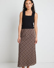 Load image into Gallery viewer, Soulmate Chocolate Check Bias Skirt