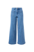 Load image into Gallery viewer, Wide Leg Patch Pocket Jean - Washed Indigo