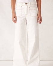 Load image into Gallery viewer, Wide Leg Patch Pocket Jean - Fresh Ecru