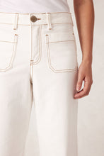 Load image into Gallery viewer, Wide Leg Patch Pocket Jean - Fresh Ecru