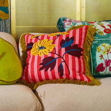 Load image into Gallery viewer, Annette Embroidered Cushion - Cosmo Pink