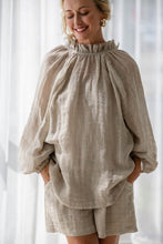 Load image into Gallery viewer, Lulu Reversible Linen Top - Natural