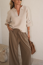 Load image into Gallery viewer, Collared Soft Knit - Oatmeal Marle