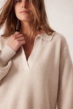 Load image into Gallery viewer, Collared Soft Knit - Oatmeal Marle
