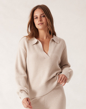 Load image into Gallery viewer, Collared Soft Knit - Oatmeal Marle