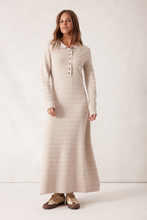 Load image into Gallery viewer, Collared Soft Knit Dress - Oatmeal Marle