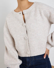Load image into Gallery viewer, Authentic Chunky Knit Crewneck Cardigan - Oat Marle