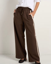 Load image into Gallery viewer, Townie Stripe Side Tape Wide Leg Pants - Chocolate