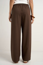 Load image into Gallery viewer, Townie Stripe Side Tape Wide Leg Pants - Chocolate