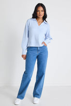 Load image into Gallery viewer, Truth Collar Chunky Knit Jumper - Ice Blue