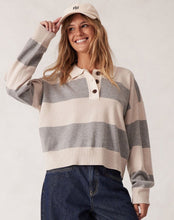 Load image into Gallery viewer, Long Sleeve Rugby Knit - Grey & Oatmeal Marle