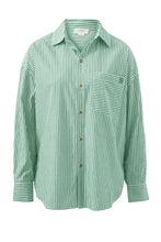 Load image into Gallery viewer, Peta Oversized Shirt - Green Stripe
