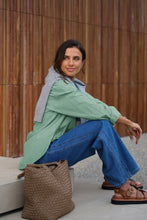 Load image into Gallery viewer, Peta Oversized Shirt - Green Stripe