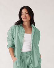 Load image into Gallery viewer, Peta Oversized Shirt - Green Stripe