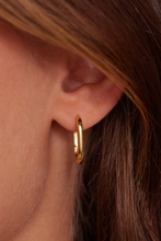 Load image into Gallery viewer, Polished Paperclip Huggies & Hazel Charms