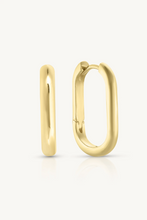 Load image into Gallery viewer, Polished Paperclip Huggies & Hazel Charms