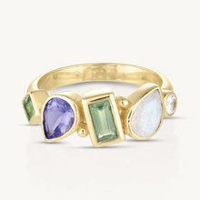 Load image into Gallery viewer, Nova Cluster Gold Ring
