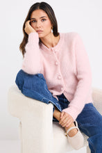 Load image into Gallery viewer, Highlight Crewneck Cardigan - Blush