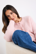 Load image into Gallery viewer, Highlight Crewneck Cardigan - Blush