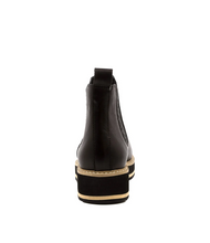 Load image into Gallery viewer, Jade Leather Ankle Boot - Black Leopard Gusset