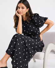 Load image into Gallery viewer, Stage Polka Dot Maxi Dress - Black