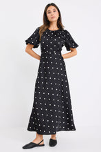 Load image into Gallery viewer, Stage Polka Dot Maxi Dress - Black