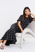 Load image into Gallery viewer, Stage Polka Dot Maxi Dress - Black