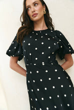 Load image into Gallery viewer, Stage Polka Dot Maxi Dress - Black