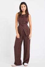 Load image into Gallery viewer, Shelter Flat Front Wide Pants - Chocolate