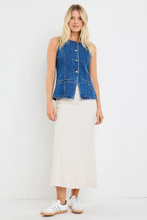 Load image into Gallery viewer, Baseline Denim Vest Top - Marine Blue