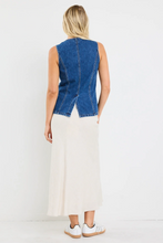Load image into Gallery viewer, Baseline Denim Vest Top - Marine Blue