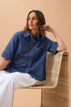 Load image into Gallery viewer, Noa Short Sleeve Shirt - Fresh Indigo