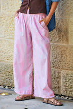 Load image into Gallery viewer, The Lounge Pant - Hibiscus Pink Stripe