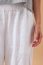 Load image into Gallery viewer, The Lounge Pant - White Broderie