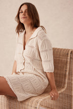 Load image into Gallery viewer, Square Knit Mini Dress - Ecru