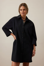 Load image into Gallery viewer, Anna Shirt Dress - Black