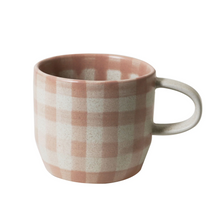 Load image into Gallery viewer, Cat’s Pyjamas Mug - Soft Terracotta Check