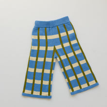 Load image into Gallery viewer, Cotton Check Knit Pant - Bluebird