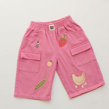 Load image into Gallery viewer, Cropped Wide Leg Cargo Pant - Peony