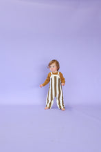 Load image into Gallery viewer, Vertical Stripe Knit Overalls - Coffee
