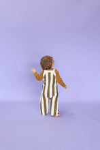 Load image into Gallery viewer, Vertical Stripe Knit Overalls - Coffee
