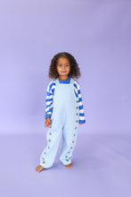 Load image into Gallery viewer, Organic Embroidery Posy Overalls - Ice Blue
